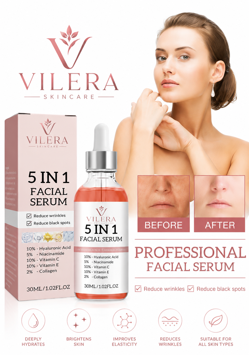 Vilera 5-in-1 Facial Serum